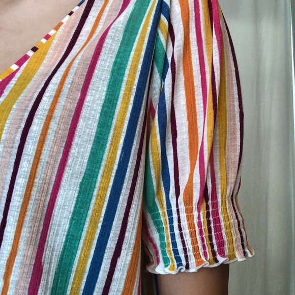 Colorful Stripe Blouse (New With Tag) - Picture 4 of 6